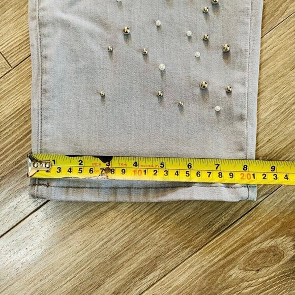 Laura Plus Women’s Pants 24 Grey With Pearls Plus Size - Picture 8 of 13